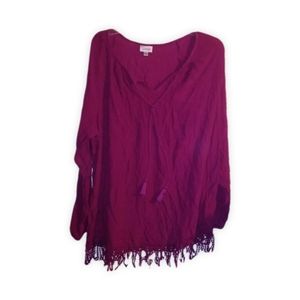 Avenue burgundy shirt